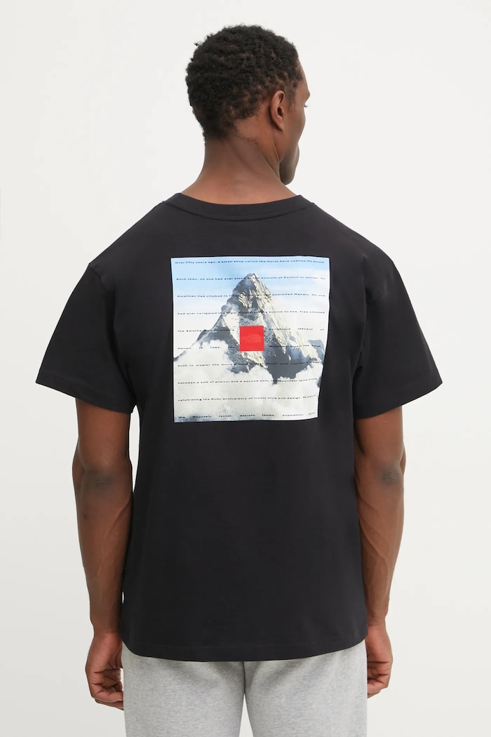 The North Face t-shirt bawełniany nadruk czarny NF0A8BXYJK31