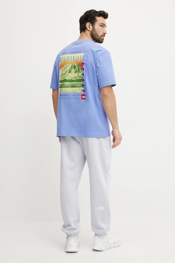 The North Face pamut póló Axys NF0A8C1R0YI1 lila SS25