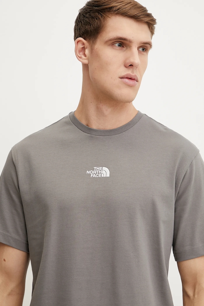 The North Face pamut póló Heritage Graphic Relaxed szürke NF0A8C3Q0UZ1