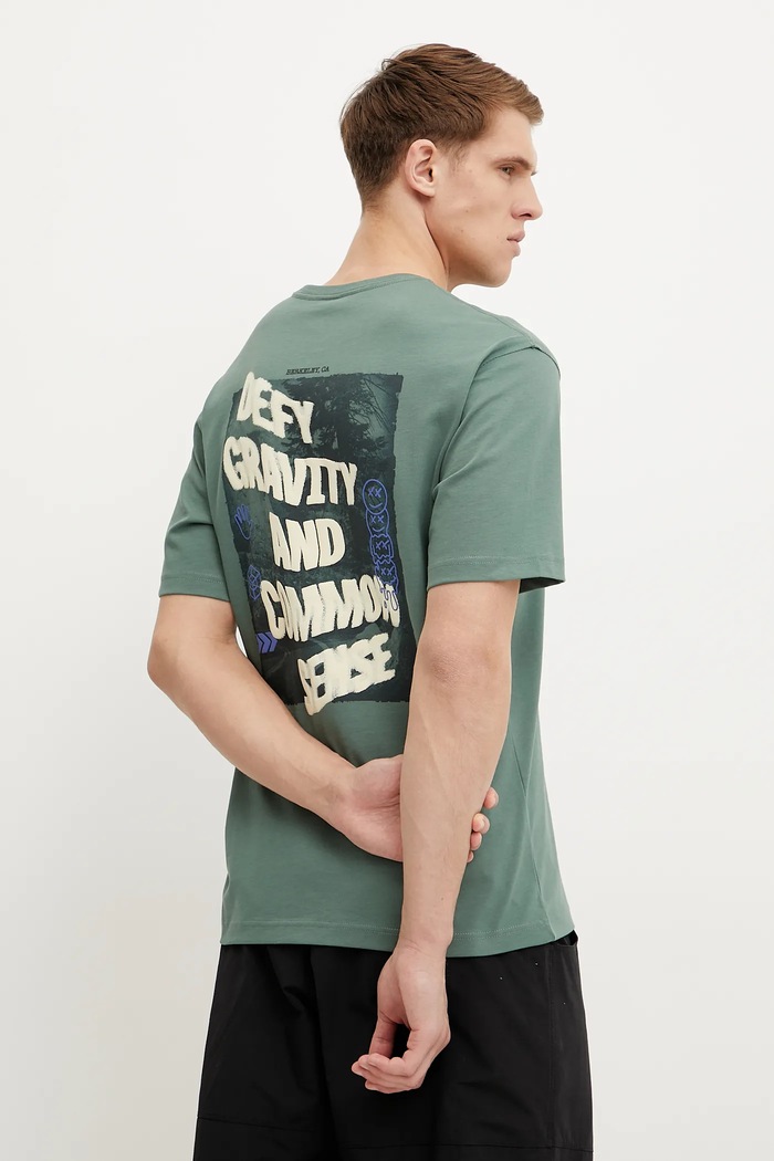 The North Face t-shirt bawełniany Heritage Graphic Relaxed nadruk zielony NF0A8C3QHCH1