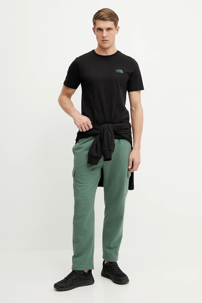 The North Face t-shirt bawełniany Tailgrid Infill NF0A8C4U9431 czarny SS25