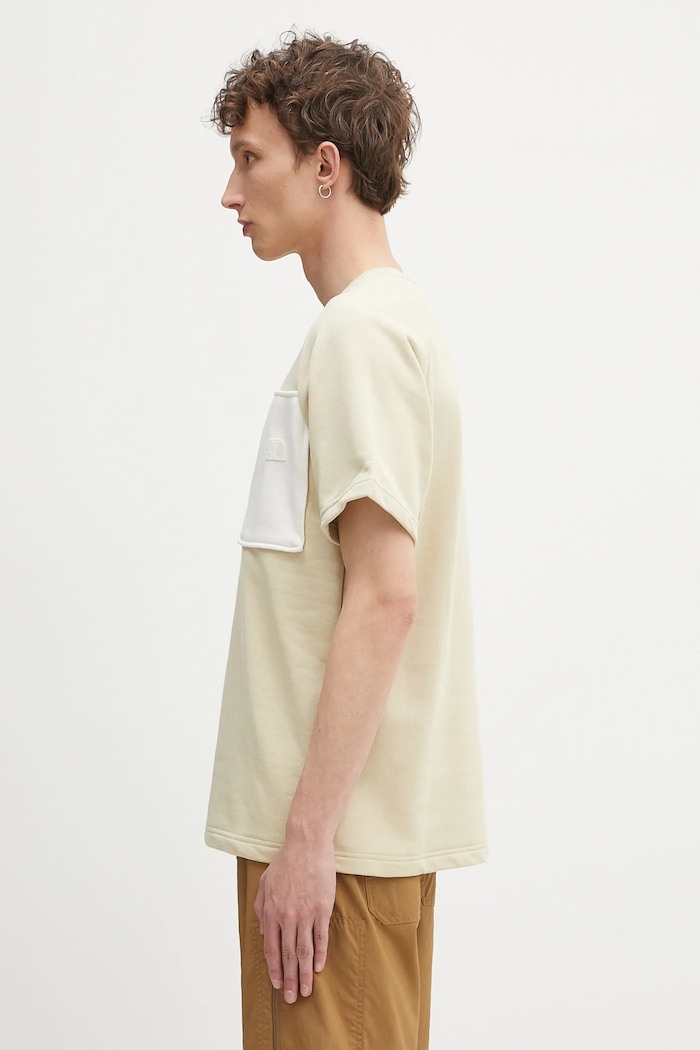 The North Face t-shirt Terry Relaxed NF0A8C283X41 beige SS25