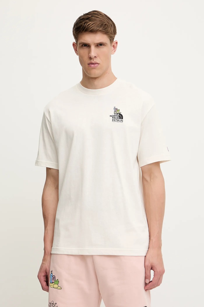 Odzież The North Face t-shirt bawełniany Clean Trails NF0A8C2TQLI1 beżowy