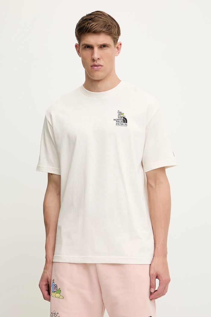 Odzież The North Face t-shirt bawełniany Clean Trails NF0A8C2TQLI1 beżowy