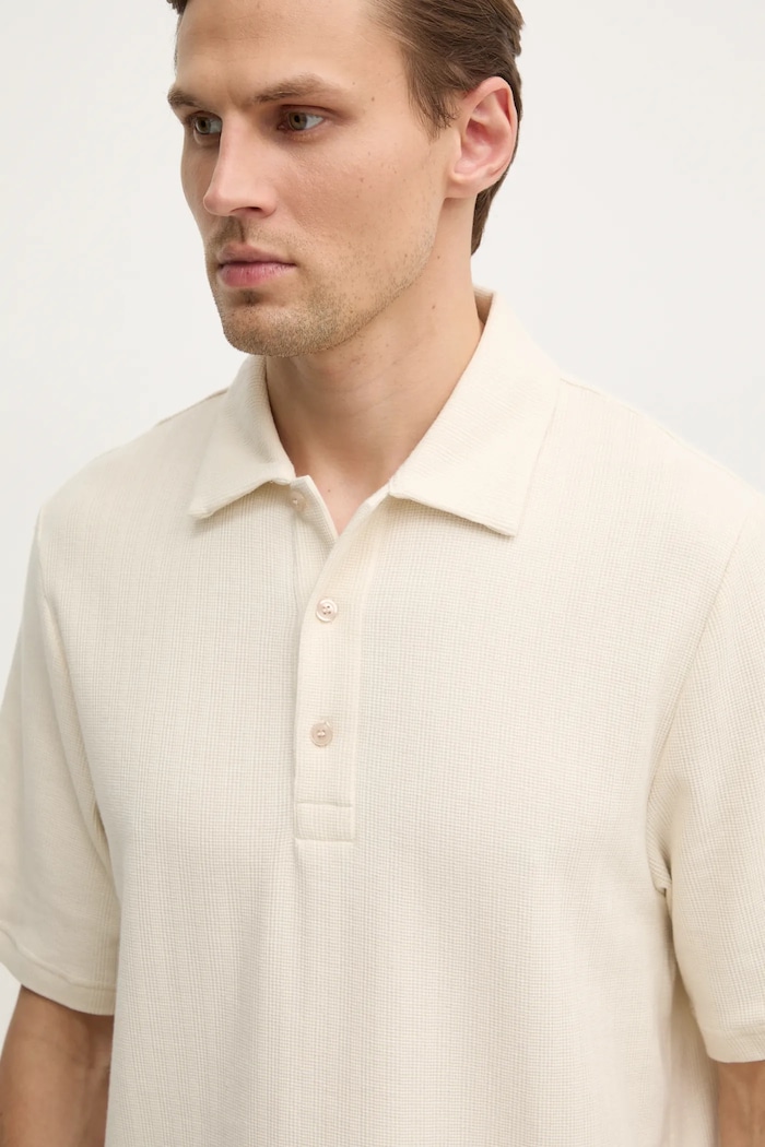 Pamučna polo majica Filippa K bež 31560.FK
