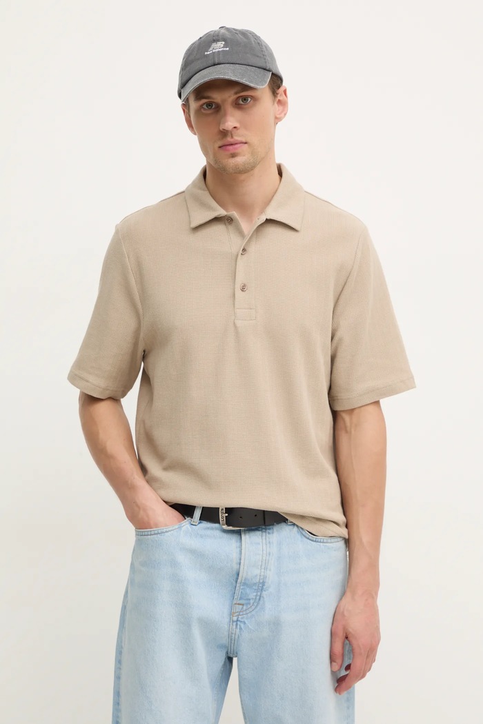 Filippa K polo de bumbac relaxed bej 31560.FK