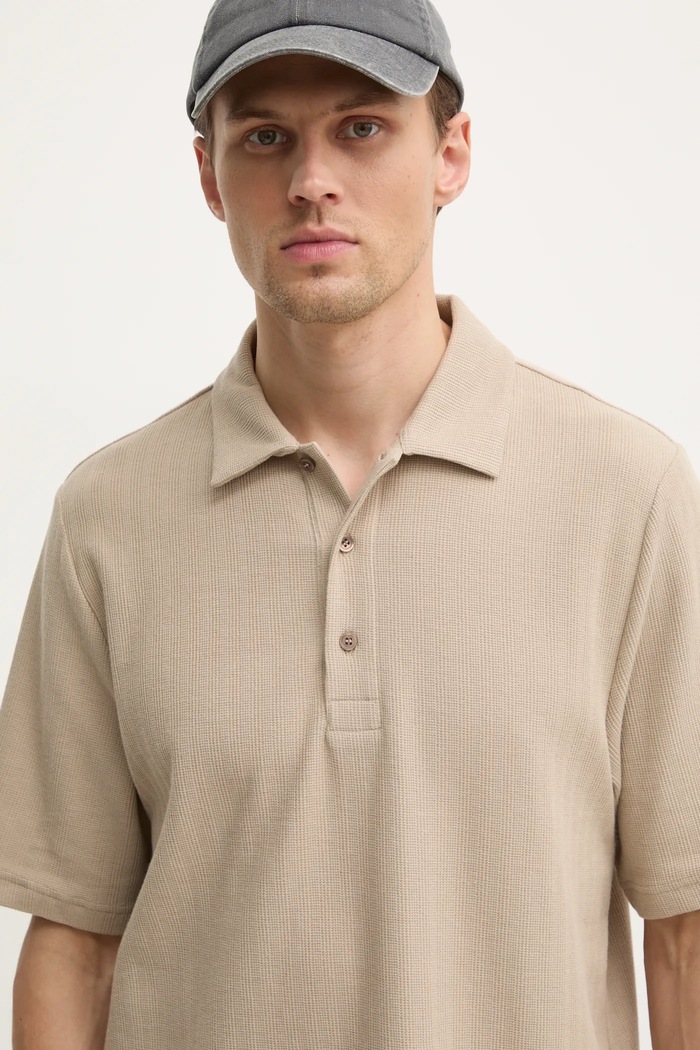Filippa K polo de bumbac bej 31560.FK