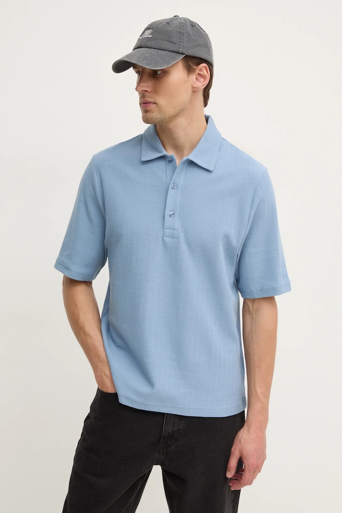 Pamučna polo majica Filippa K plava 31560.FK