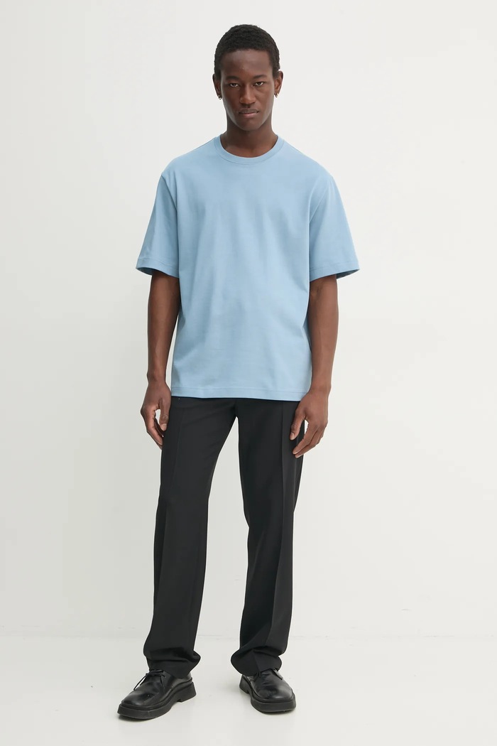 Filippa K tricou din bumbac 29040.FK albastru SS25