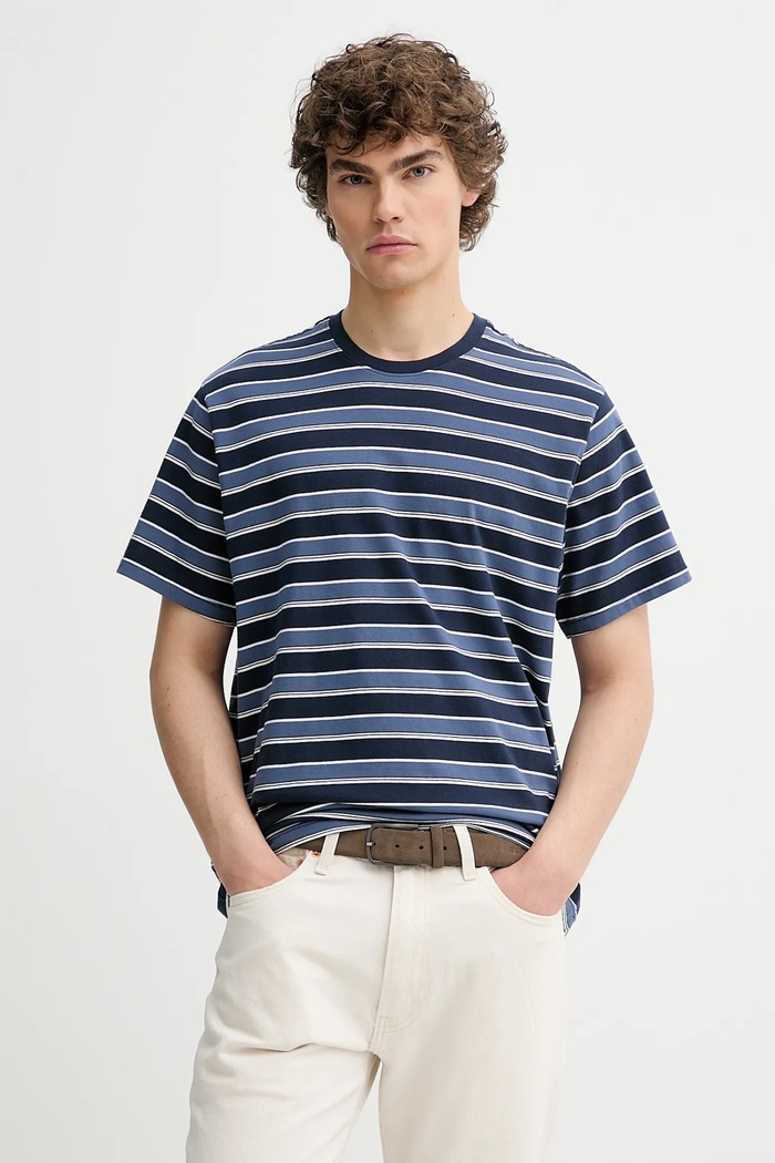 Levi's pamut póló THE ESSENTIAL TEE pamut sötétkék A3328