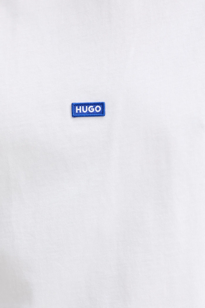 HUGO Blue top męski bawełniany Navertz 50509773 biały