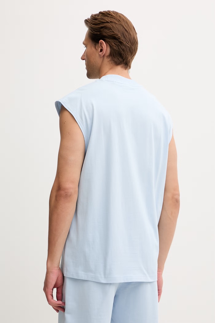 Ruházat HUGO Blue top férfi pamut Navertz 50509773 kék