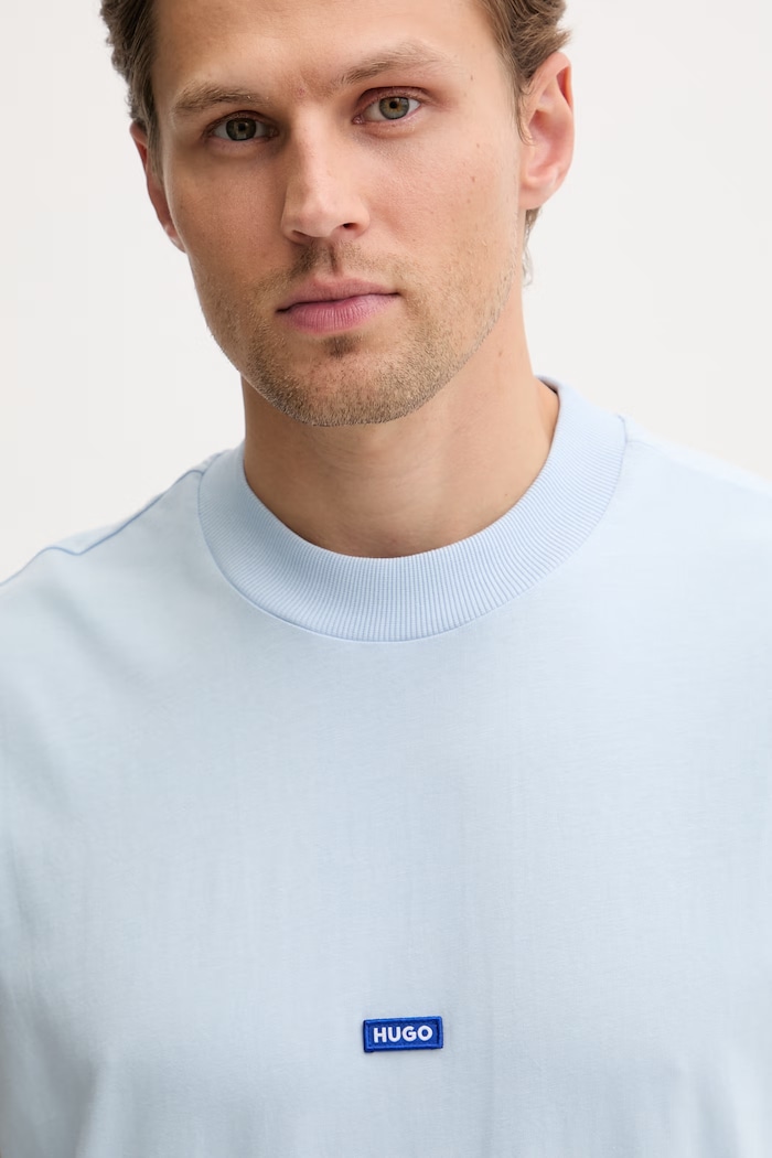 HUGO Blue top férfi pamut Navertz kék 50509773