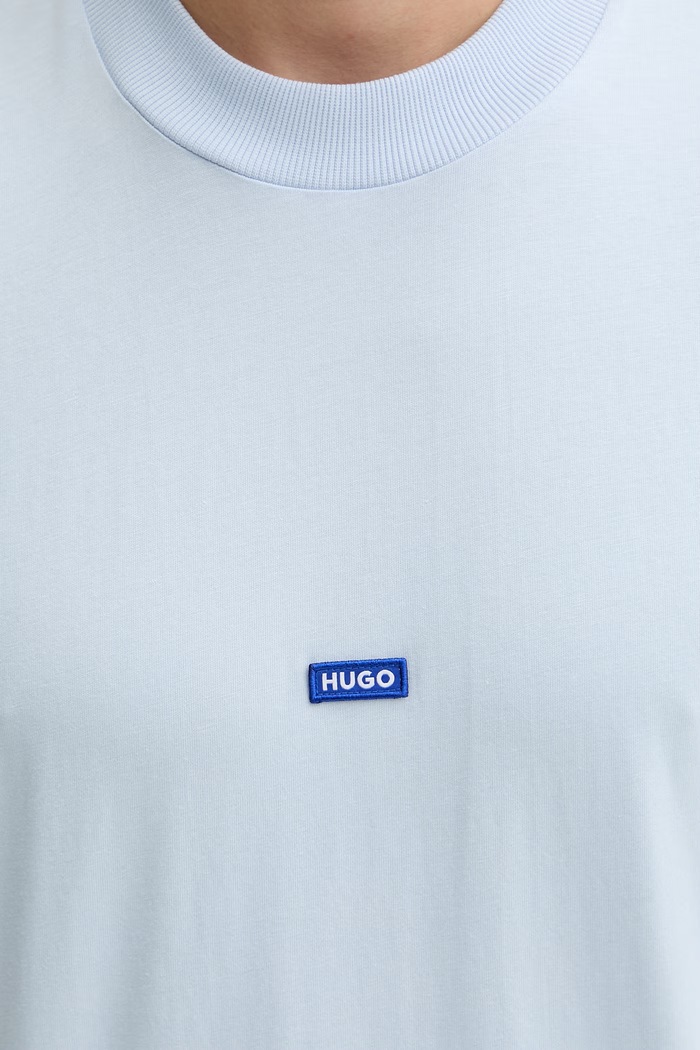 HUGO Blue top férfi pamut Navertz 50509773 kék