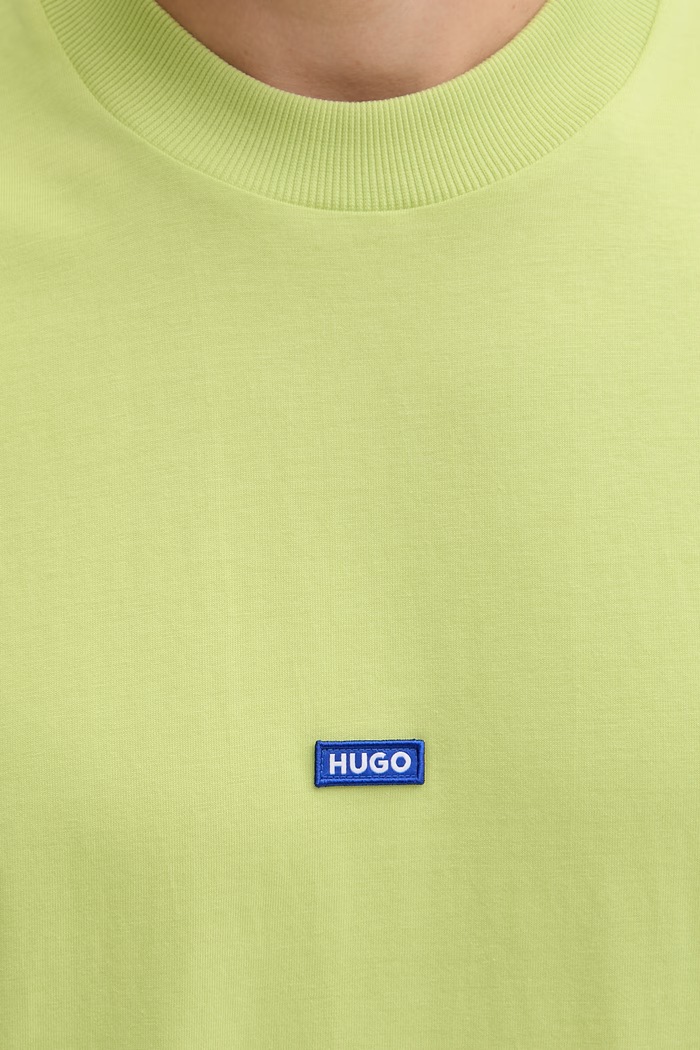 HUGO Blue τοπ ανδρικό βαμβακερό Navertz 50509773 πράσινο