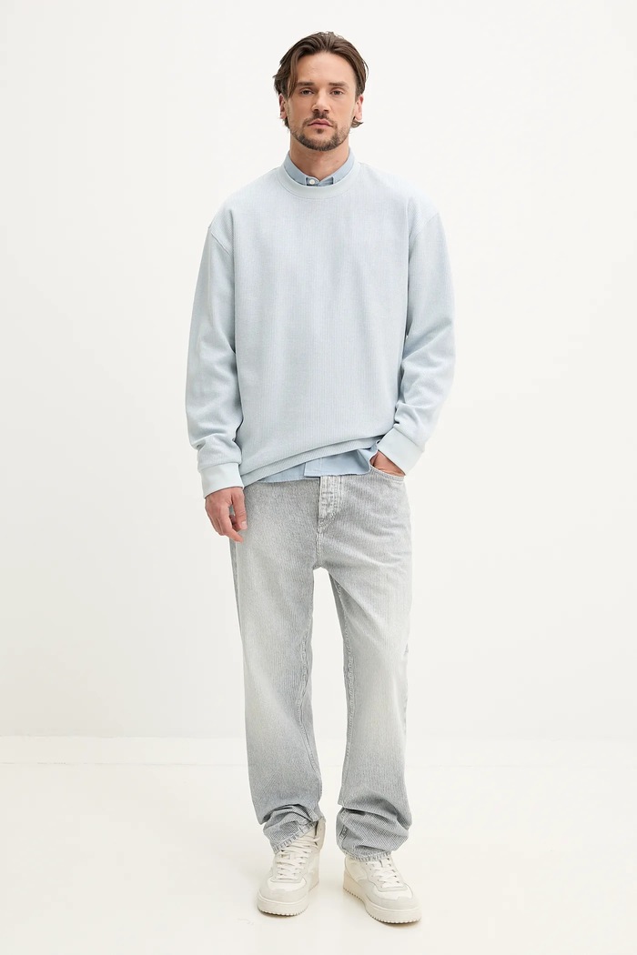Pulover Hugo Blue Nuwolo 50534454 modra SS26