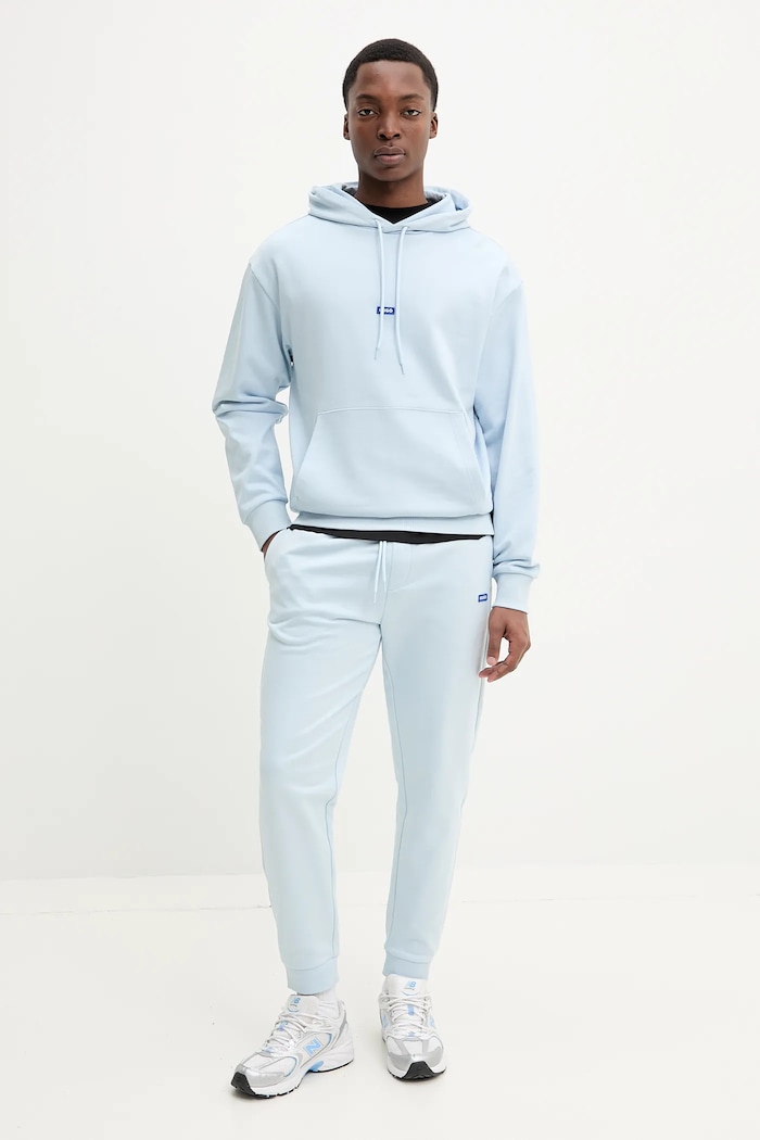 Bavlněné tričko Hugo Blue 50536122 černá SS25