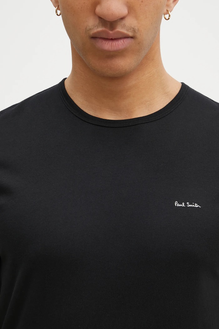 Tricou din bumbac 3-pack Paul Smith M1A.389.M3PK negru