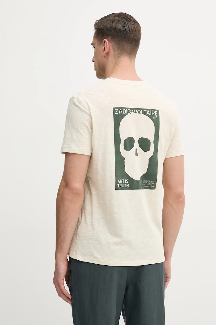 Ρούχα Βαμβακερό μπλουζάκι ZADIG&VOLTAIRE JMTS00623.262 μπεζ