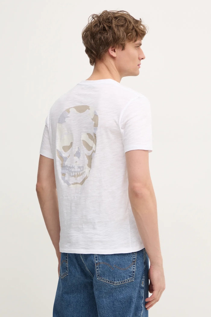ZADIG&VOLTAIRE tricou din bumbac uni alb JMTS01708.107