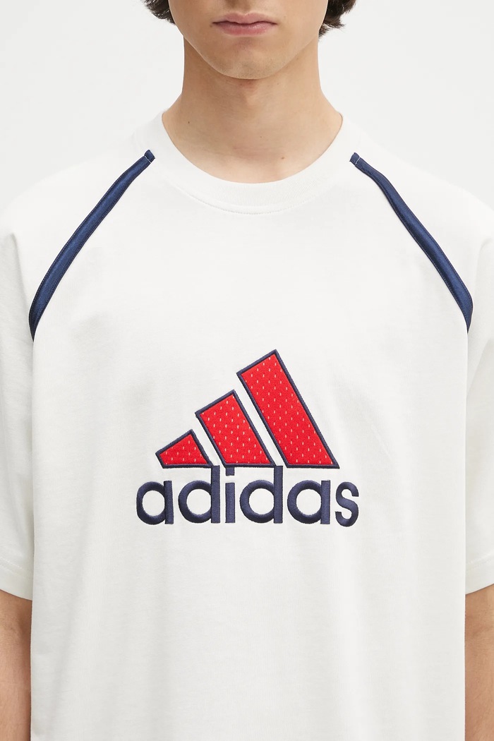 adidas Originals t-shirt bawełniany Badge Tee biały IM7840