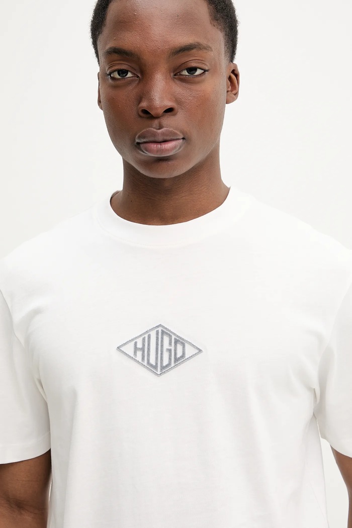 HUGO tricou din bumbac alb 50534951