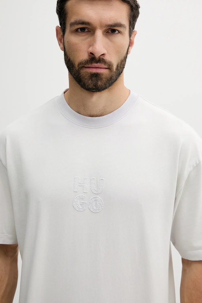 Odzież HUGO T-shirt bawełniany 50535302 biały