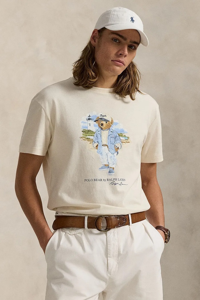 Ρούχα Βαμβακερό μπλουζάκι Polo Ralph Lauren 710969630 λευκό