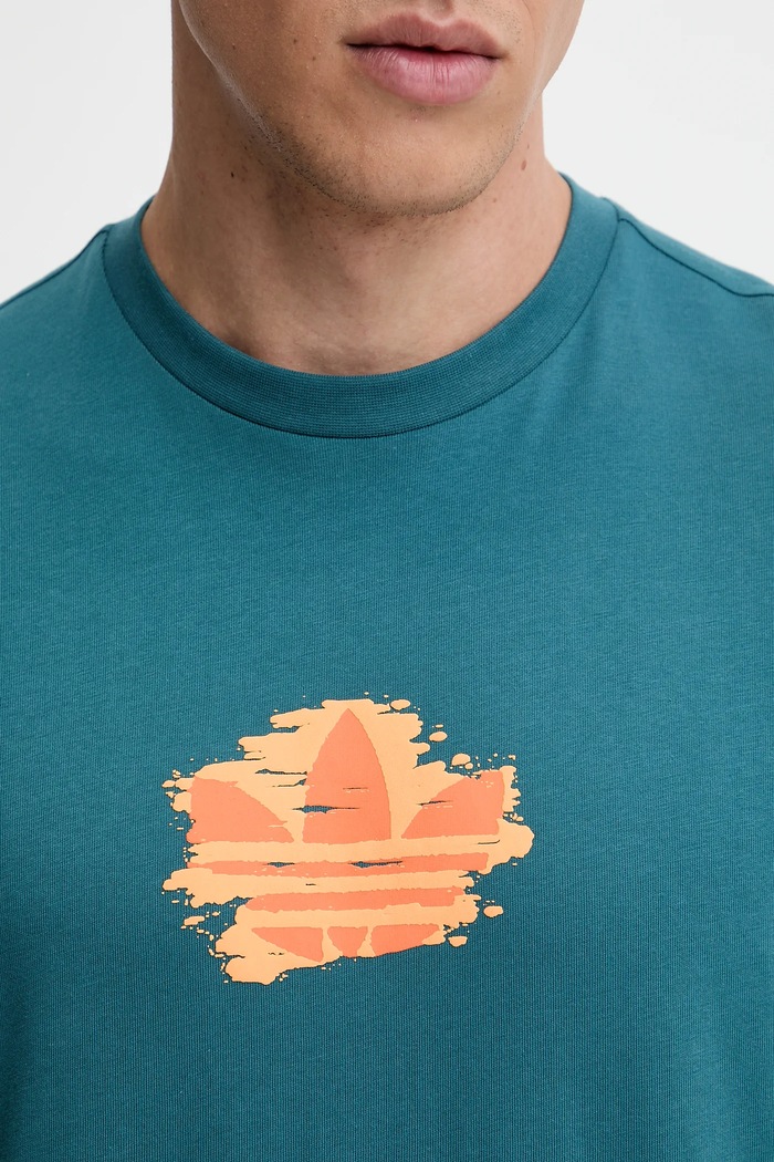 adidas Originals pamut póló Graphic Tee türkiz KC4940