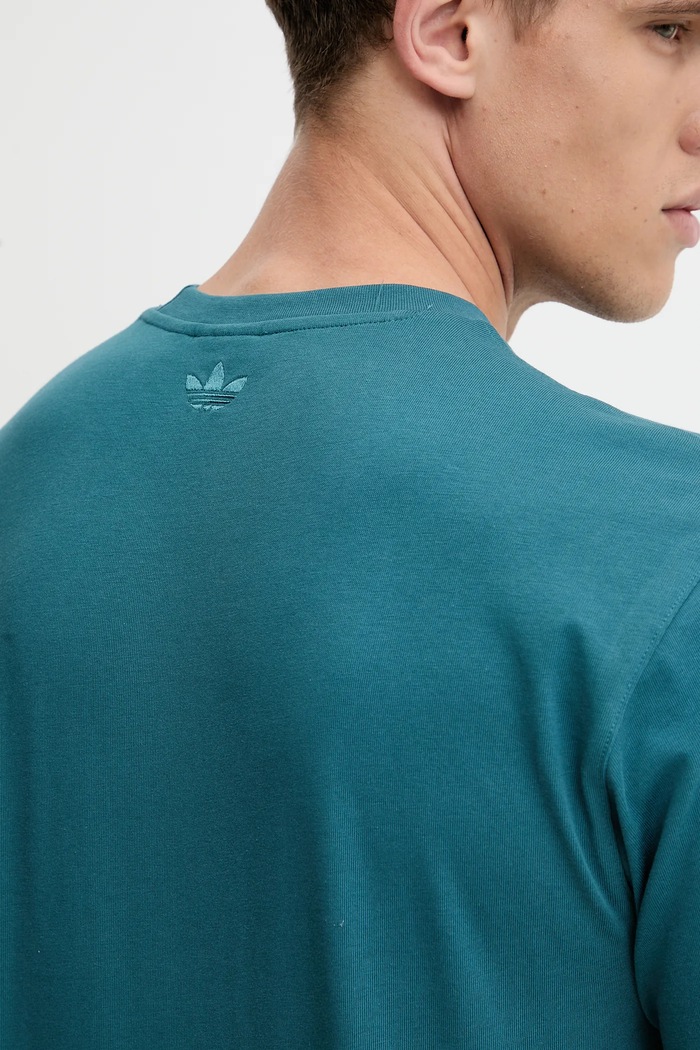 adidas Originals pamut póló Graphic Tee KC4940 türkiz