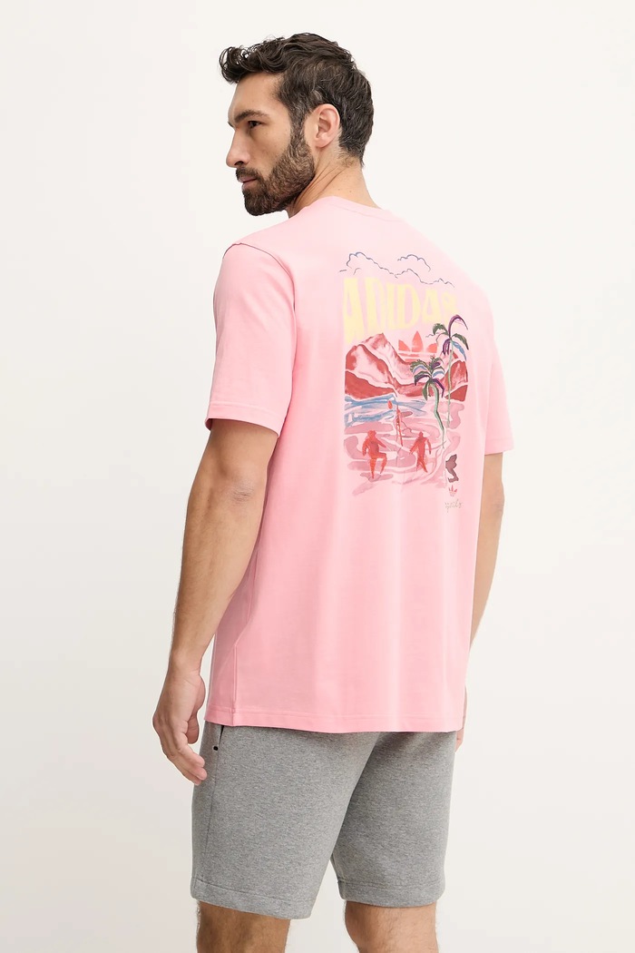 Oblečení Bavlněné tričko adidas Originals Graphic Tee KC4957 růžová