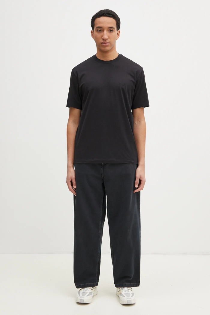 Y-3 tricou din bumbac Regular Short Sleeve Tee IW0066 negru