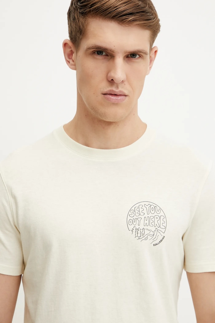 Tričko Fjallraven Hemp Blend Out Here béžová F12600265