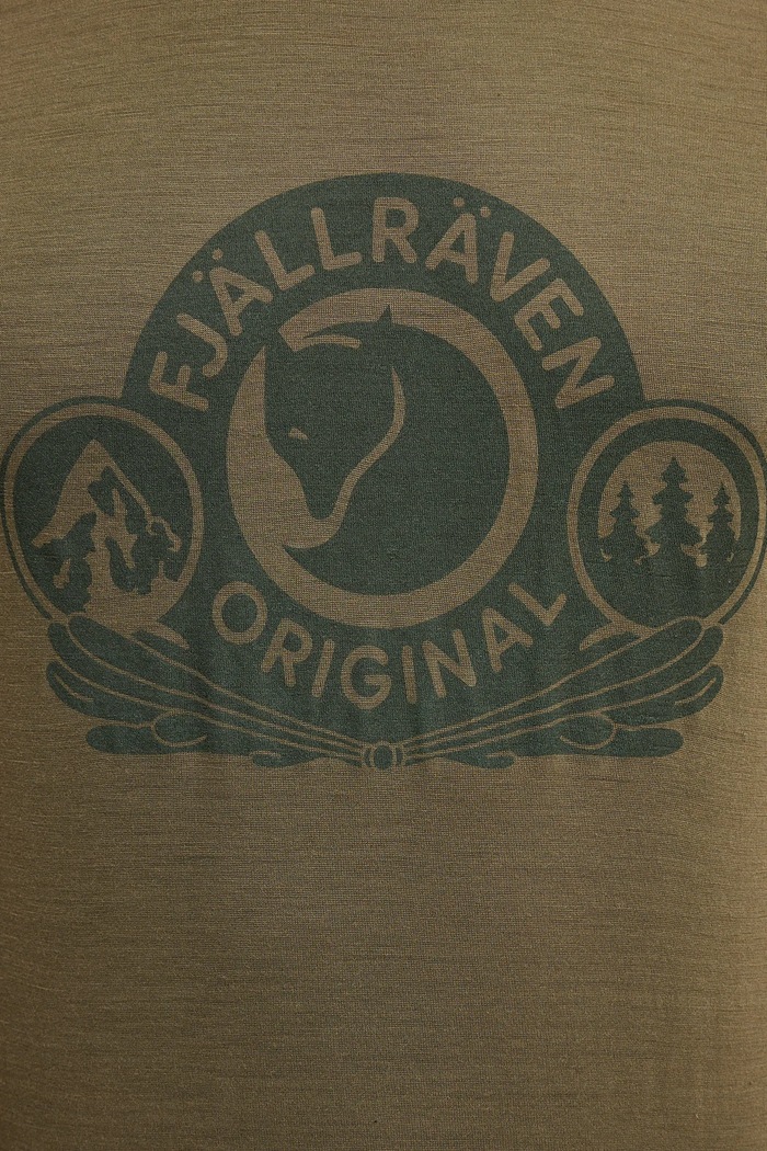 Fjallraven t-shirt sportowy Abisko Wool Classic zielony F84117