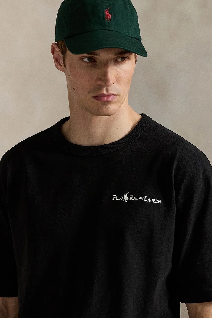 Polo Ralph Lauren Tee t-shirt βαμβακερό ανδρικό μαύρο 710964714