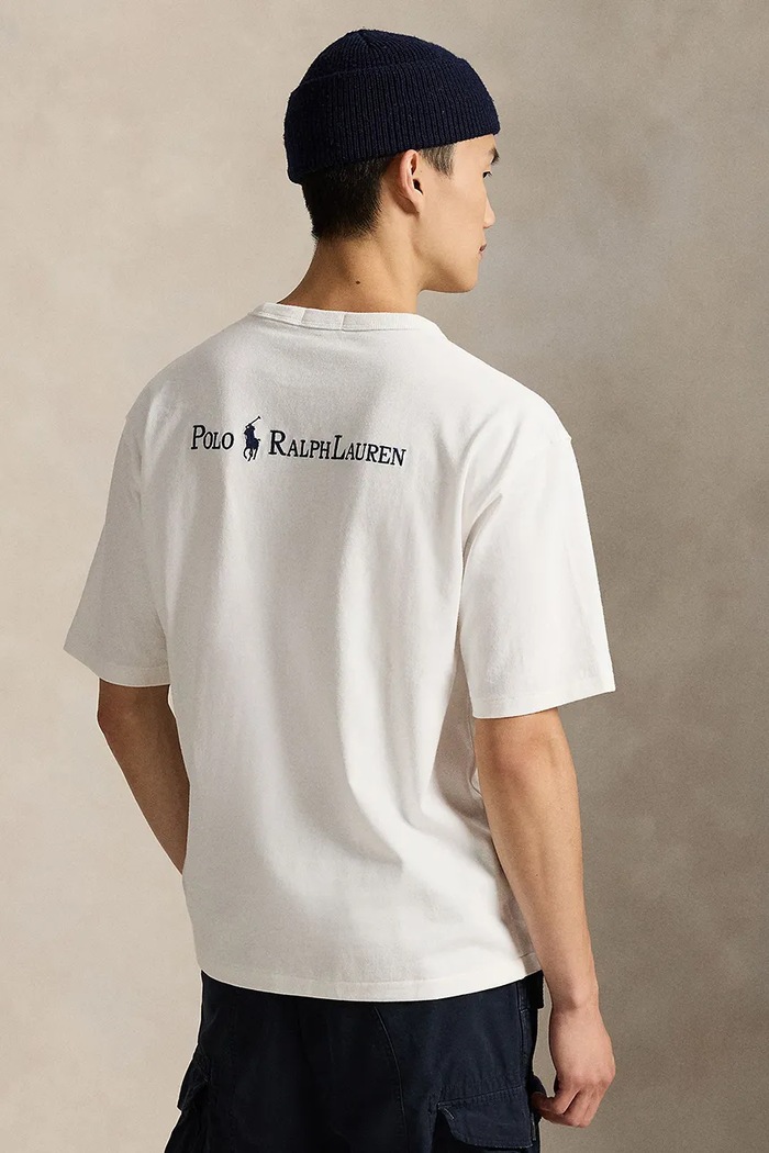 Βαμβακερό μπλουζάκι Polo Ralph Lauren Tee 710964716 μπεζ SS26
