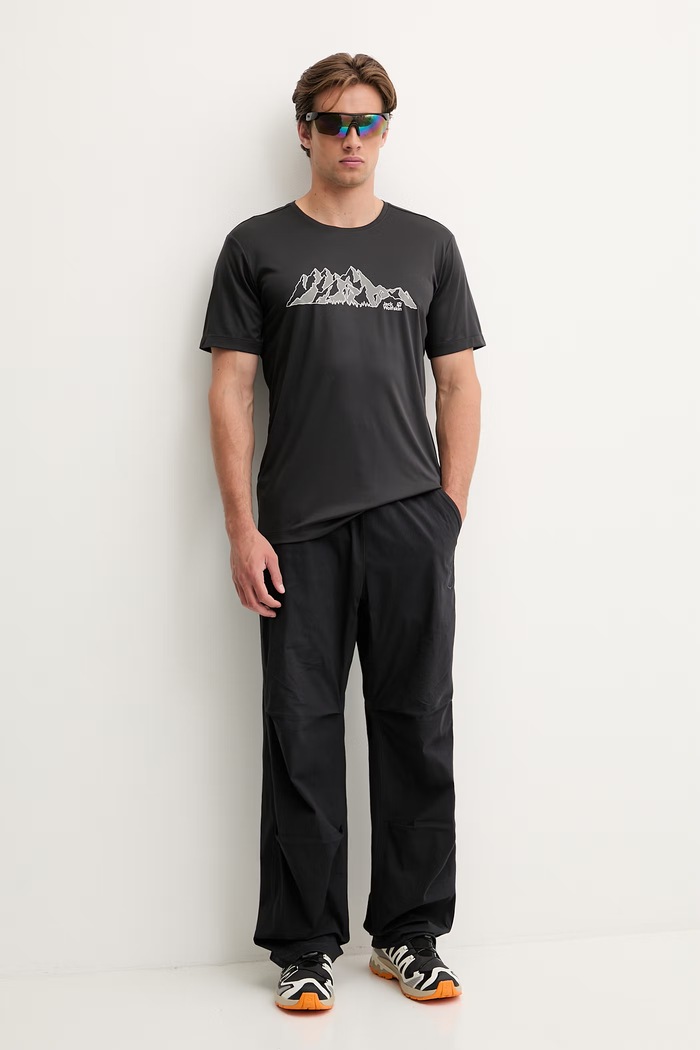 Jack Wolfskin tricou pentru trekking bărbătesc Peak Graphic A63269 negru SS26