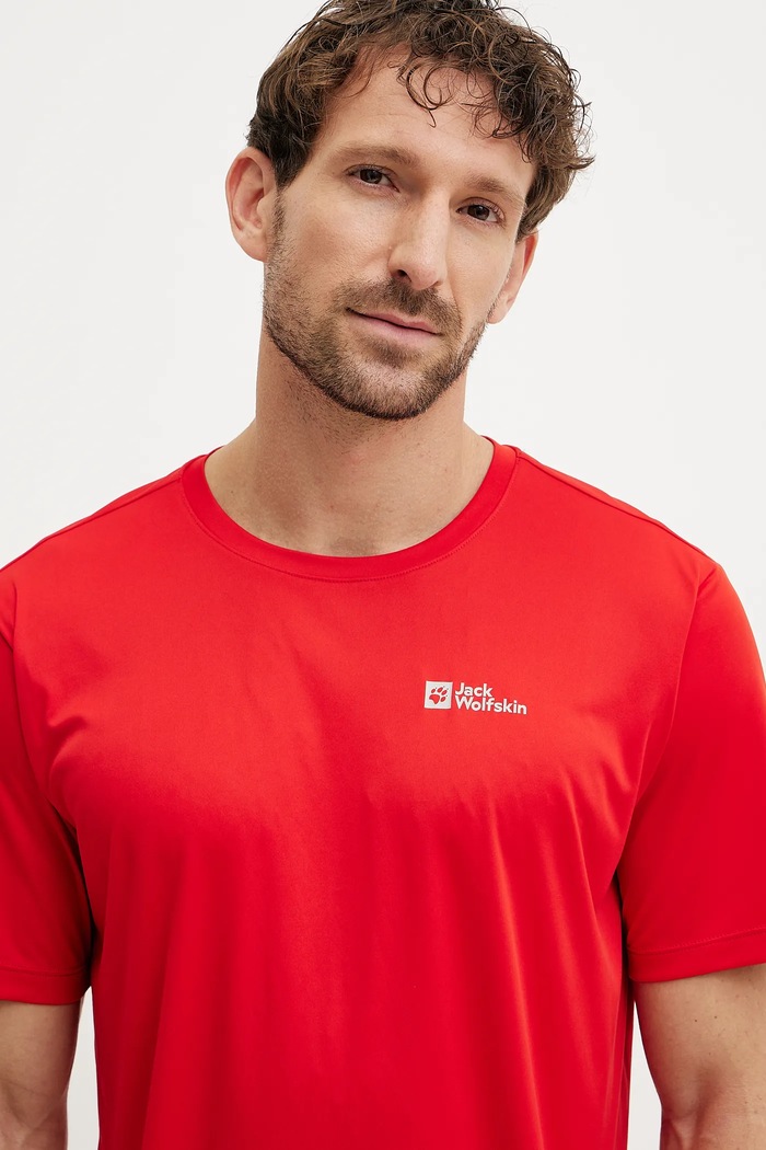 Tricou pentru trekking pentru bărbați Tech Jack Wolfskin A63293 rosu