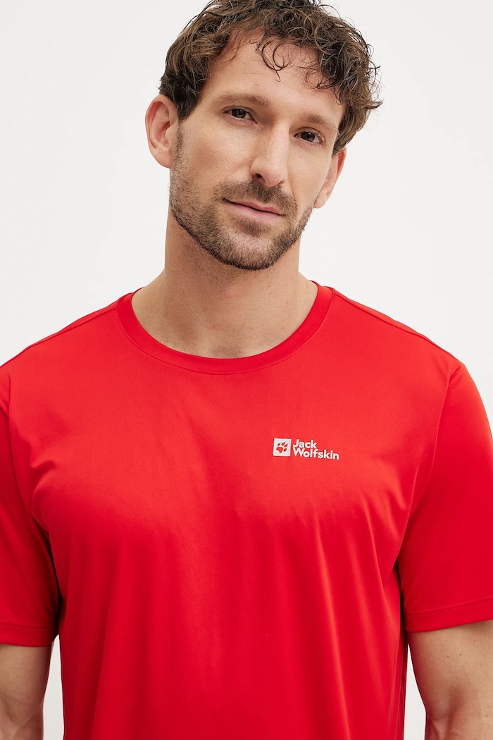 Tricou pentru trekking pentru bărbați Tech Jack Wolfskin A63293 rosu