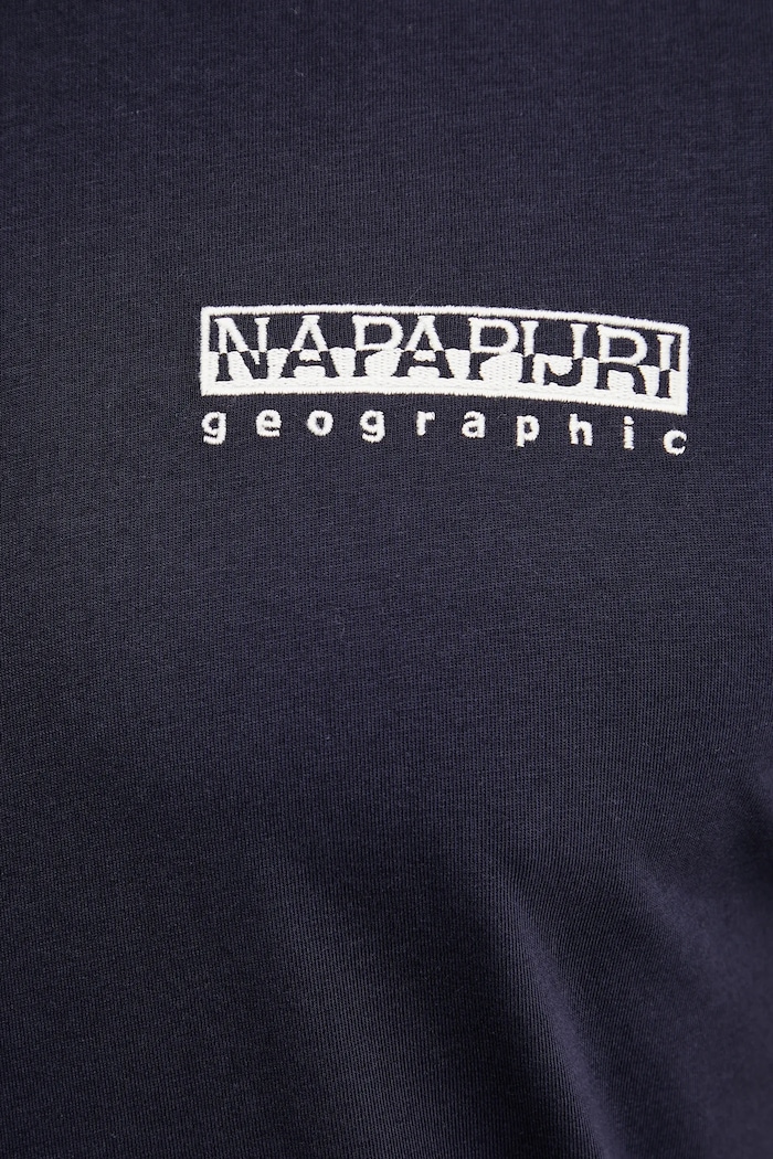 Bombažna kratka majica Napapijri S-Vignoni mornarsko modra NP0A4ILX1761