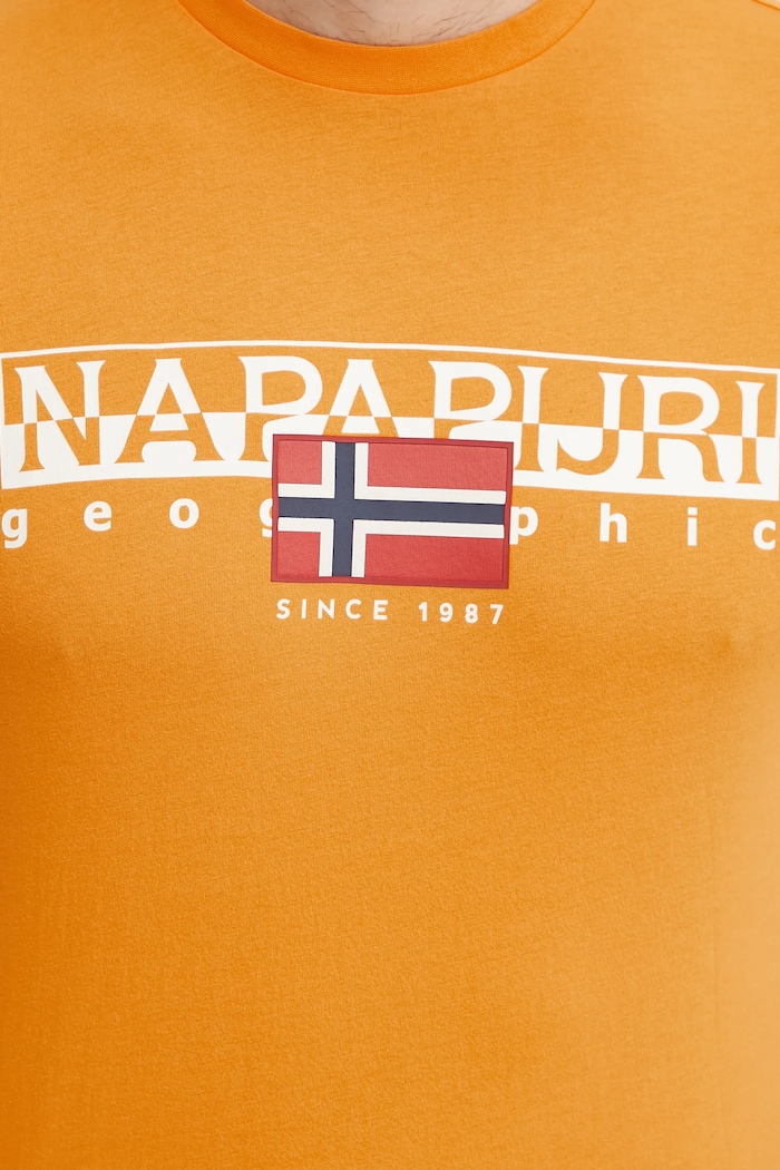 Bavlněné tričko Napapijri S-Aylmer NP0A4HTOA701 oranžová