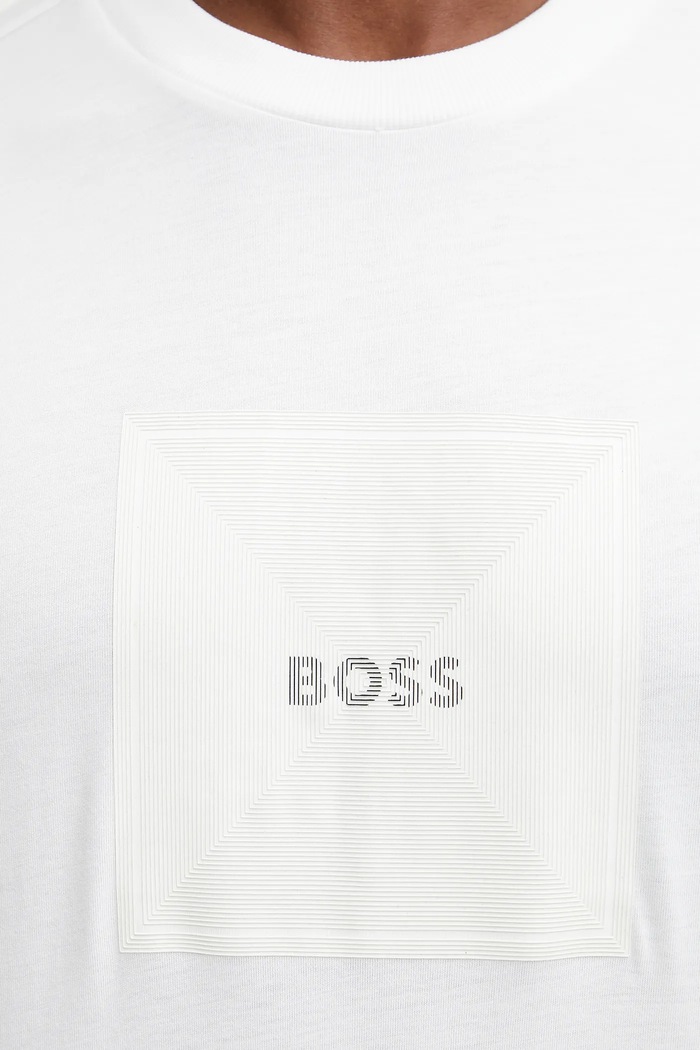 BOSS Green t-shirt bawełniany 50538096 biały