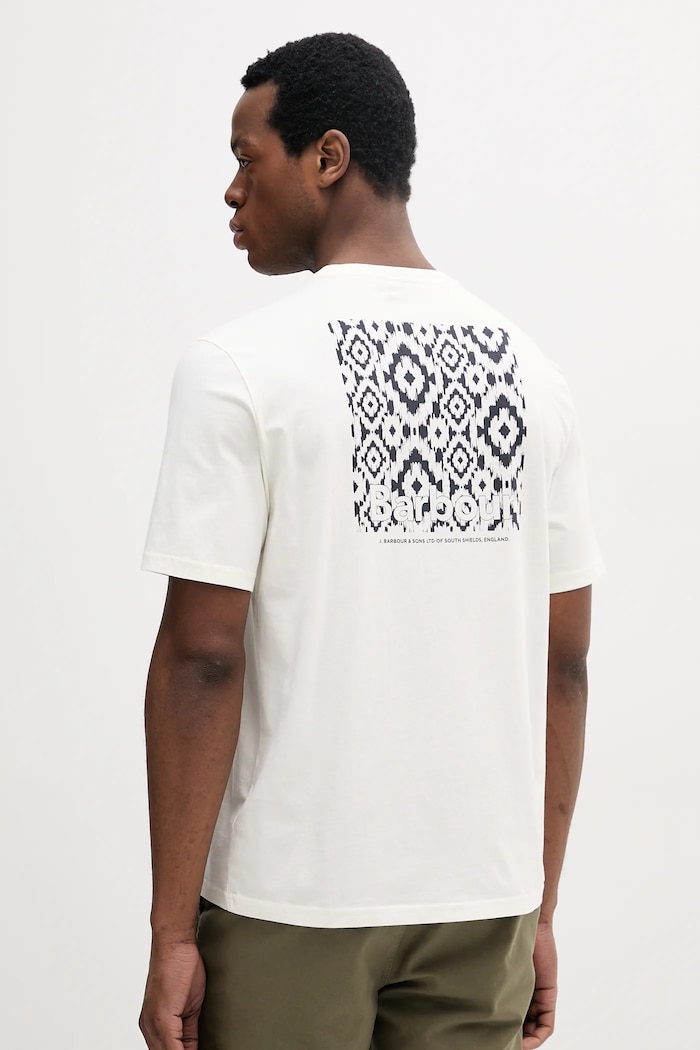 Oblečení Bavlněné tričko Barbour Homelane Relaxed Fit T-Shirt MTS1397 béžová