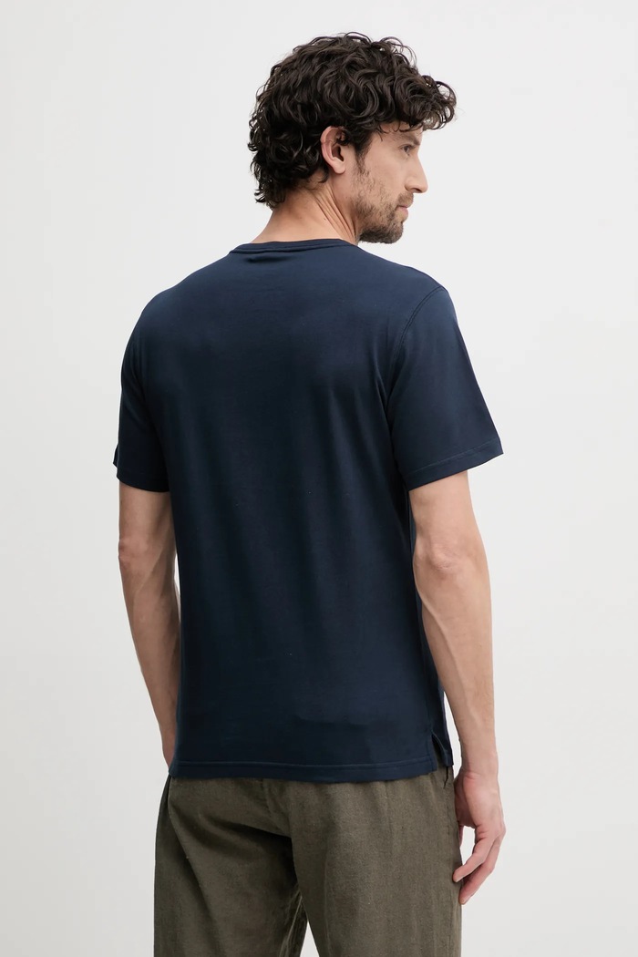 Oblečení Bavlněné tričko Barbour Tothill Tailored Fit T-Shirt MTS1419 námořnická modř