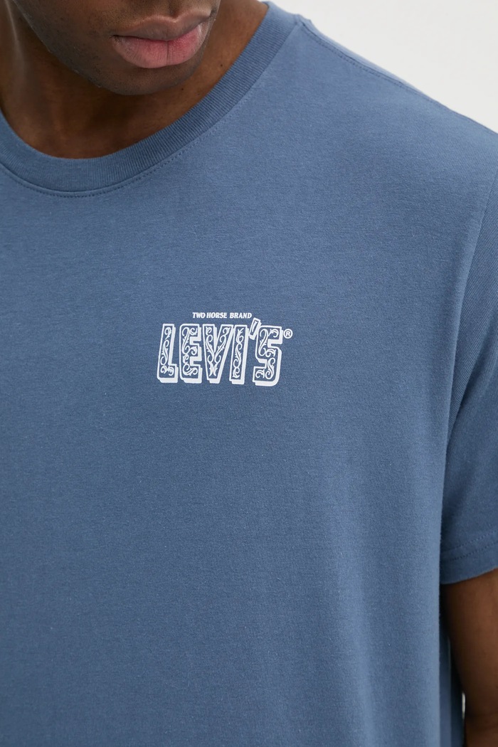 Bavlněné tričko Levi's SS RELAXED FIT TEE 16143.1923 modrá