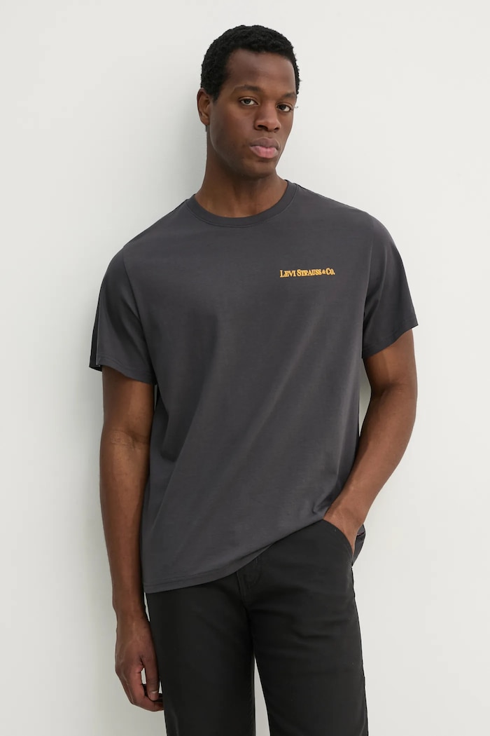 Oblečení Bavlněné tričko Levi's SS RELAXED FIT TEE 16143.1947 šedá