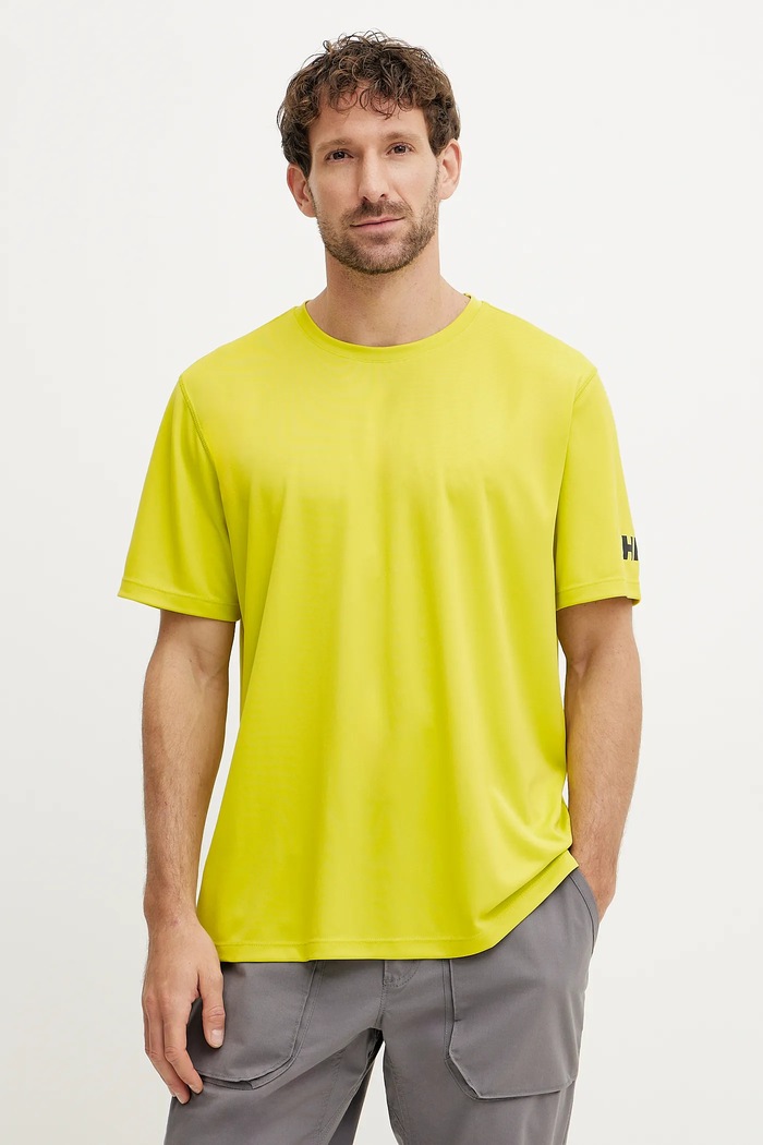 Sportska majica kratkih rukava Helly Hansen Tech Planet friendly zlatna 49584