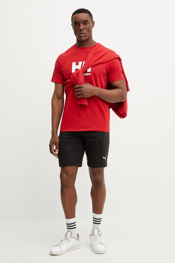 Βαμβακερό μπλουζάκι Helly Hansen HH LOGO 54596 κόκκινο SS26