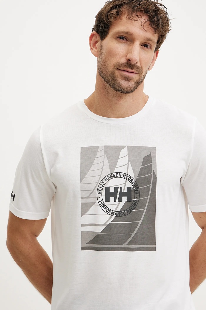 Helly Hansen sportos póló Race Graphic fehér 34419