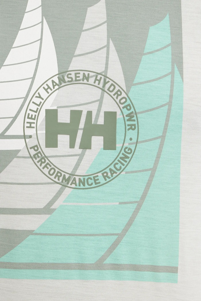 Helly Hansen t-shirt sportowy Race Graphic 34419 zielony